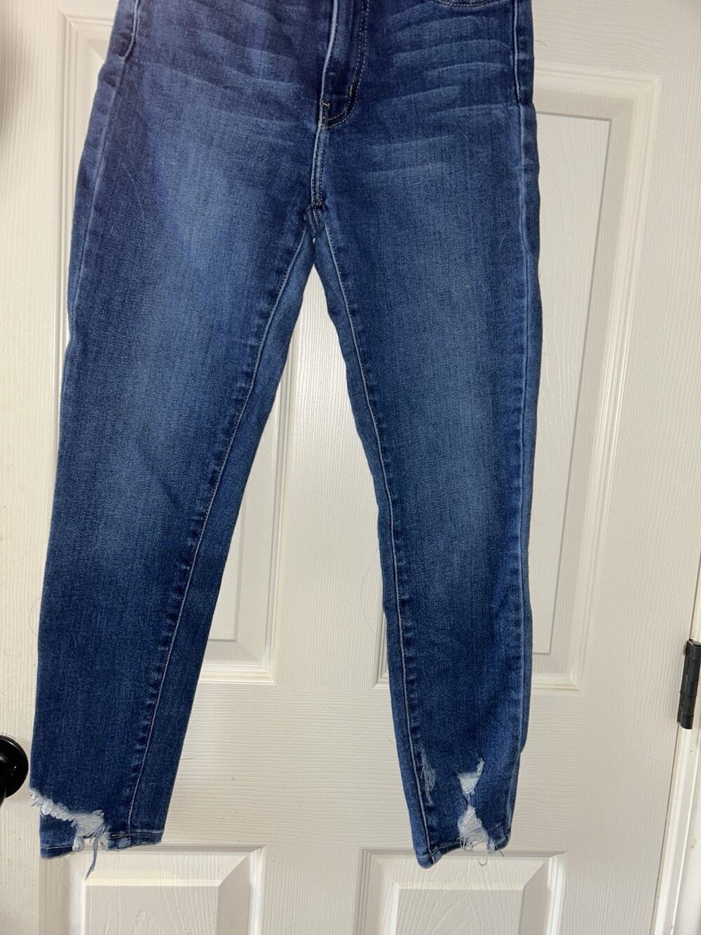 Just Black Denim Jeans Skinny Fit, Size 26, Frayed Hem Women's